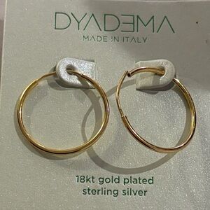 DYA Italy 18K Gold Plated Hoop Earrings